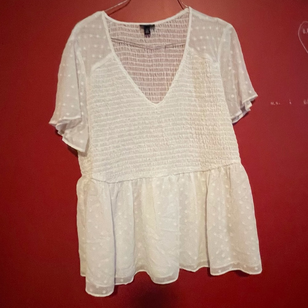 Brand new white top from torrid